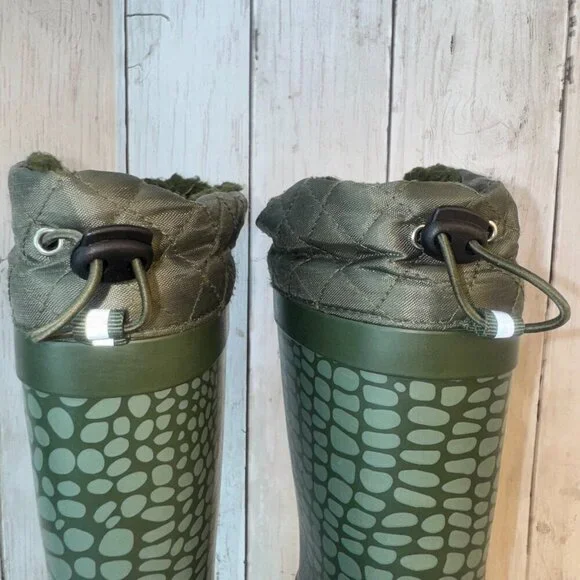 LONDON FOG Toby Boys Youth Snow and Rain Boots Insulated Winter WP Sz 5 Dinosaur - Picture 5 of 11